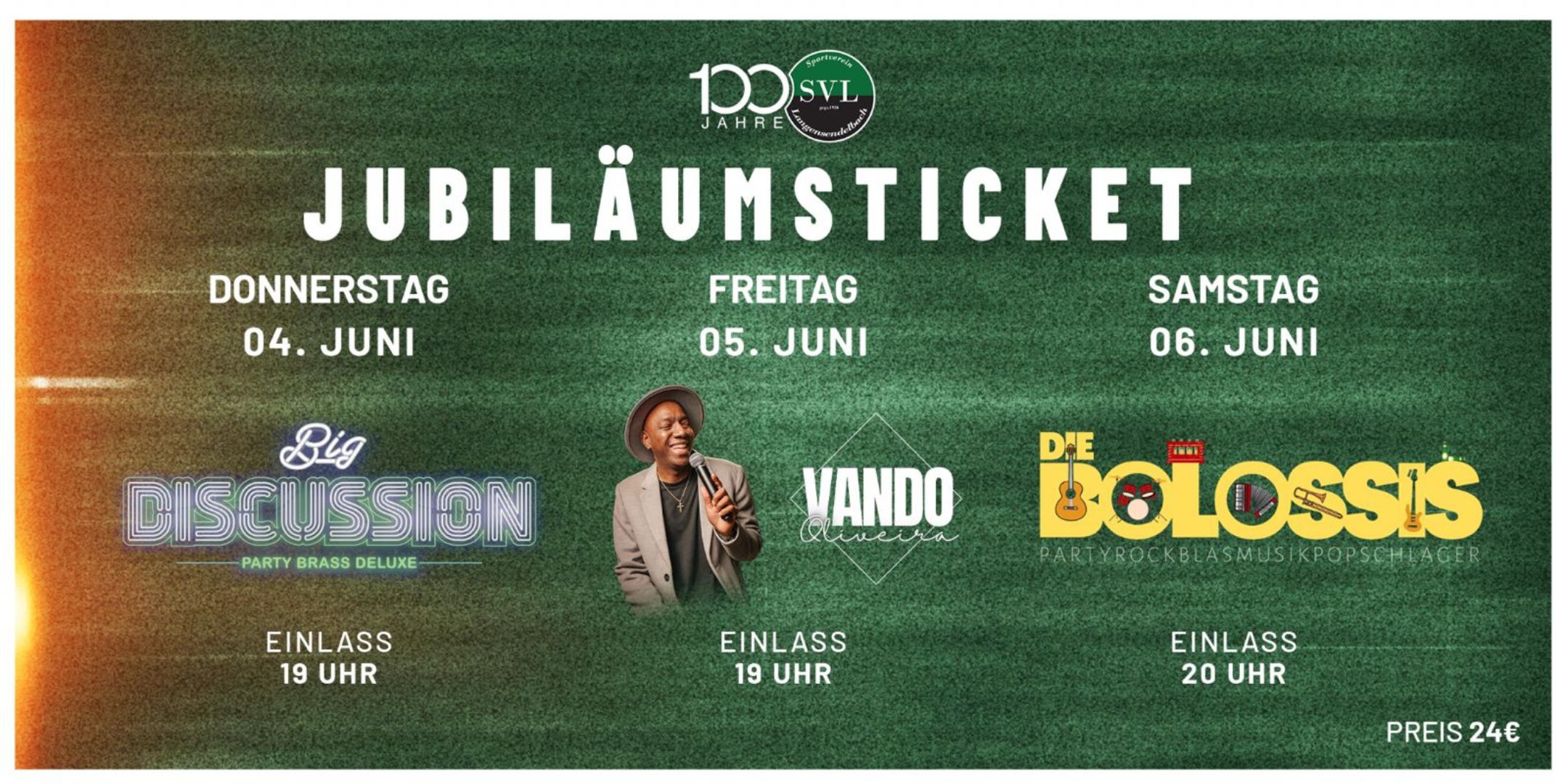 3-Tagesticket für das 100jährige Vereinsjubiläum